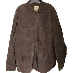 Territory Ahead Dark Brown Suede & Lined Snap Front Jacket -XL